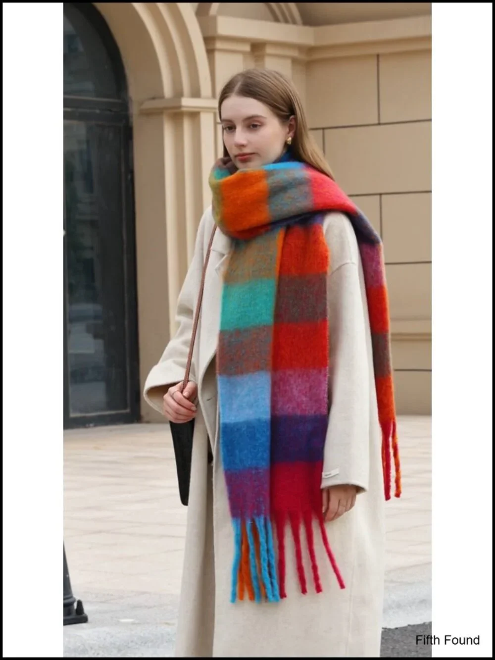 Warm Winter Scarf Long Shawl Thick Blanket Wrap Plaid